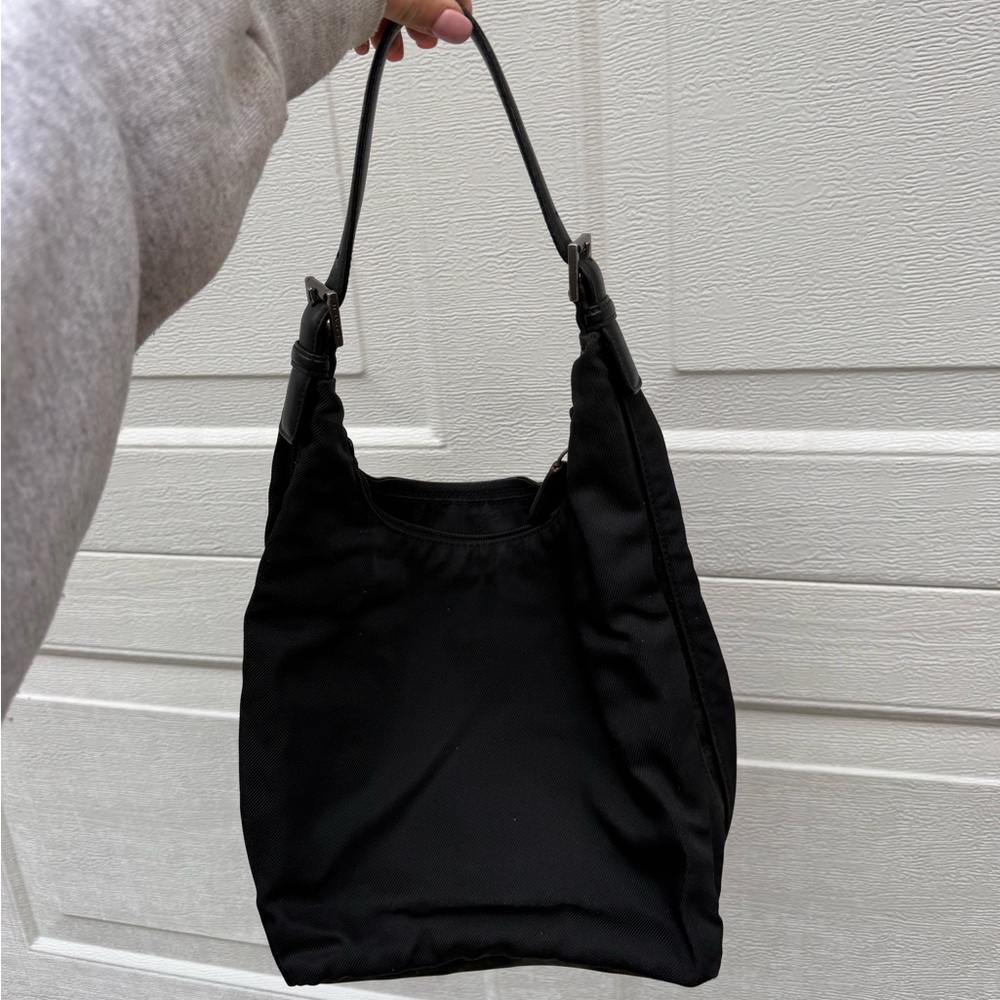 Vintage Coach Black Mercer Twill Hobo Shoulder Bag